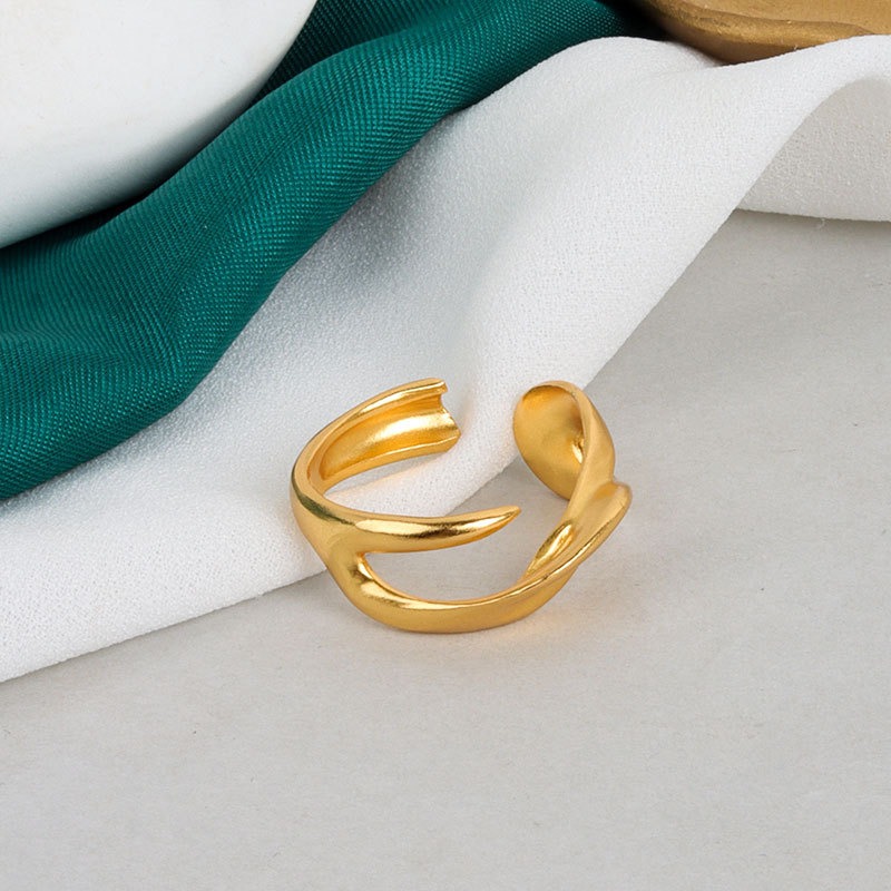 S925 sterling silver ring opening adjustable women's ring - Image 2