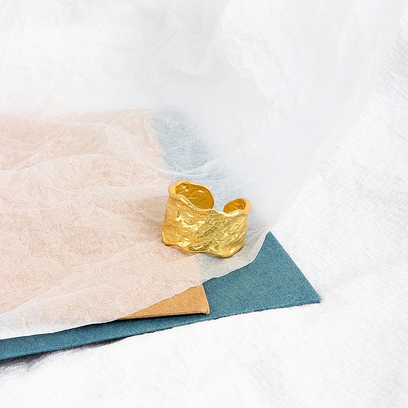 S925 sterling silver ring opening adjustable women's ring style - Image 2