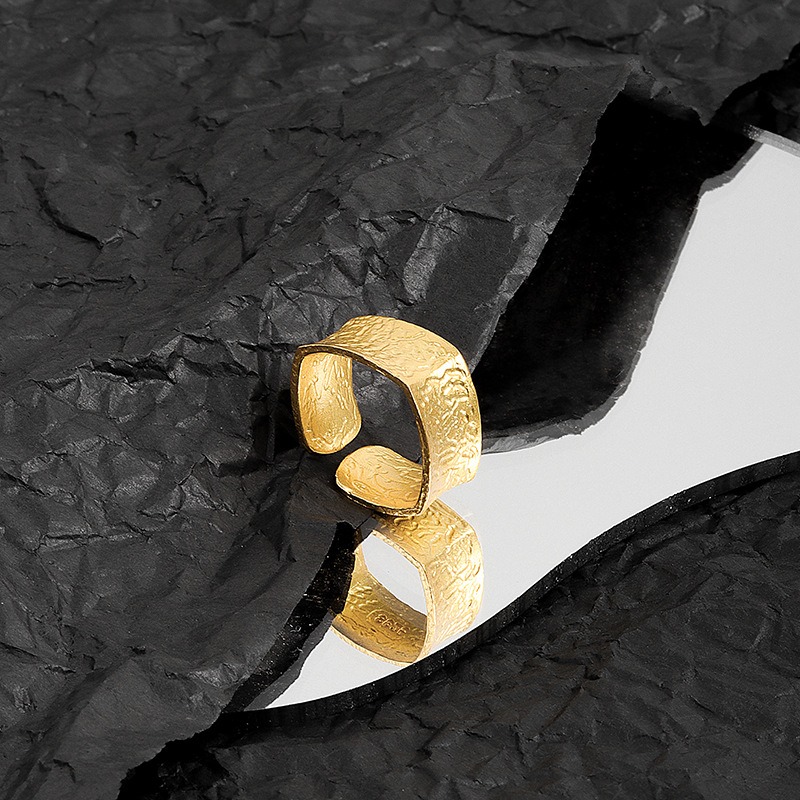 S925 sterling silver ring opening adjustable women's ring style - Image 2