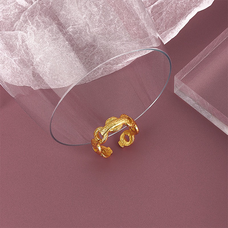 S925 sterling silver ring opening adjustable women's ring style - Image 2