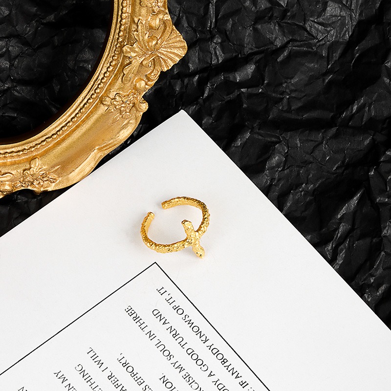 S925 sterling silver ring opening adjustable women's ring style - Image 2