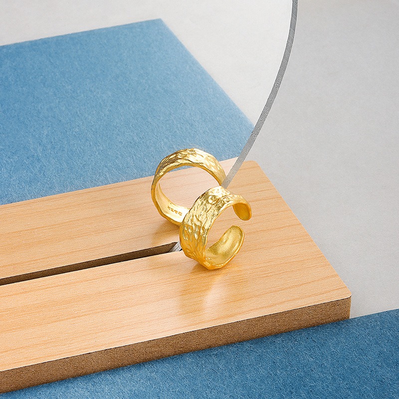 S925 sterling silver ring opening adjustable women's ring style - Image 2