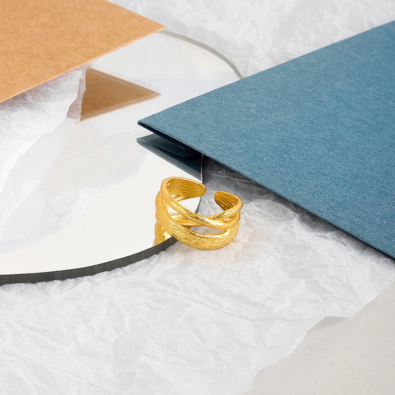 S925 sterling silver ring opening adjustable women's ring style - Image 2