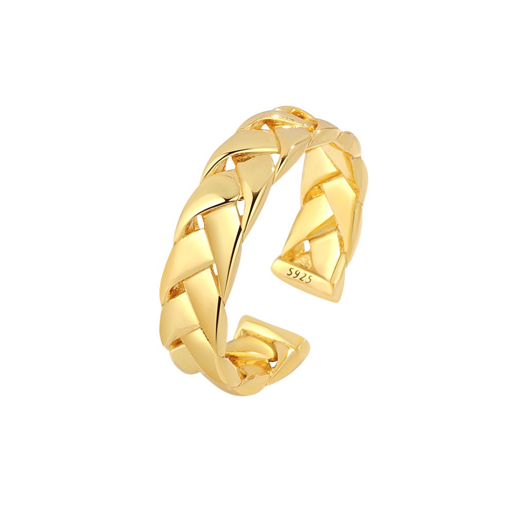 S925 sterling silver ring opening adjustable women's ring style