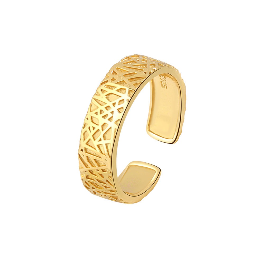S925 sterling silver ring opening adjustable women's ring style