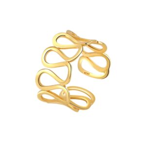 S925 sterling silver ring opening adjustable women's ring style