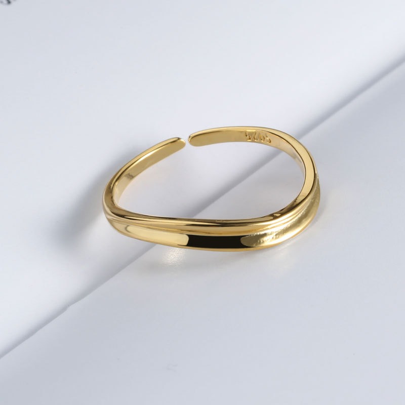 S925 sterling silver ring opening adjustable women's ring style - Image 3