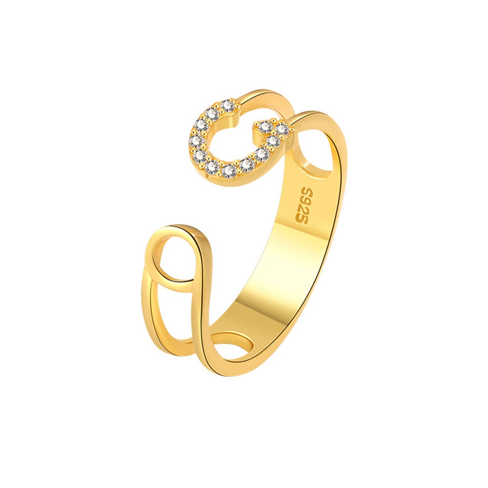 S925 sterling silver ring opening adjustable women's ring style