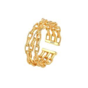 S925 sterling silver ring opening adjustable women's ring style