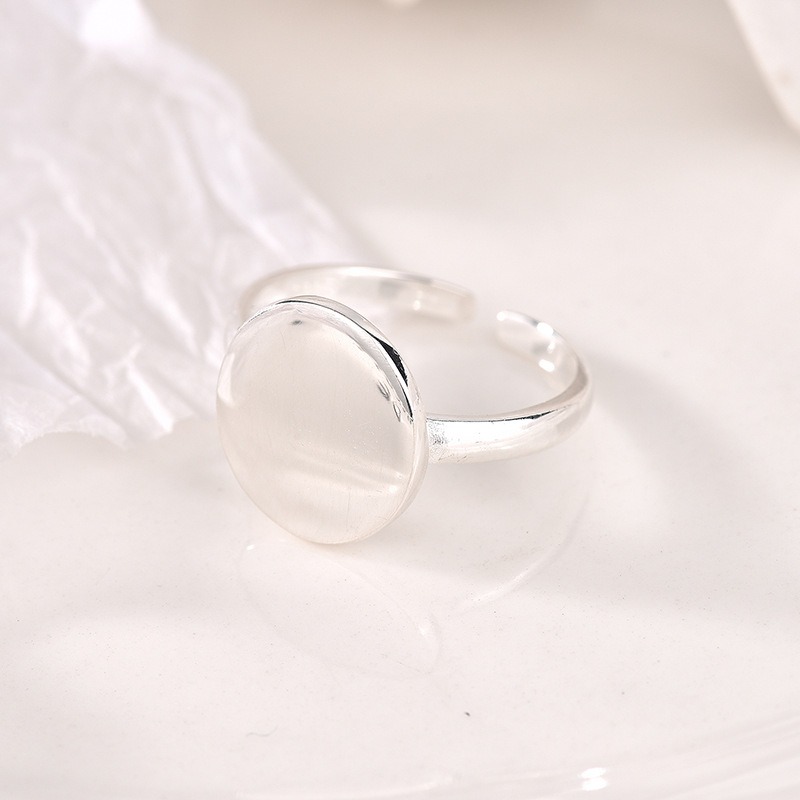 S925 sterling silver ring opening adjustable women's ring style - Image 2