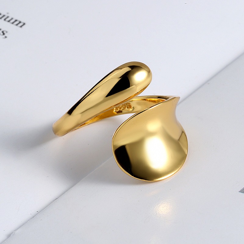 S925 sterling silver ring opening adjustable women's ring style - Image 2