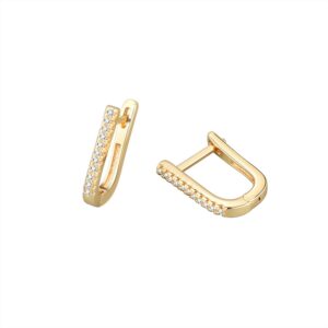 S925 sterling silver stud earrings U-shaped earrings