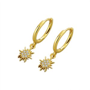 S925 Sterling Silver Stud Earrings 11MM Sunflower Earrings