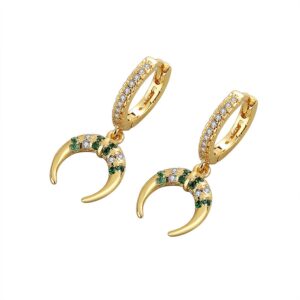 S925 sterling silver stud earrings with colorful stripes