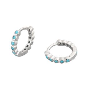 S925 sterling silver stud earrings with turquoise earrings