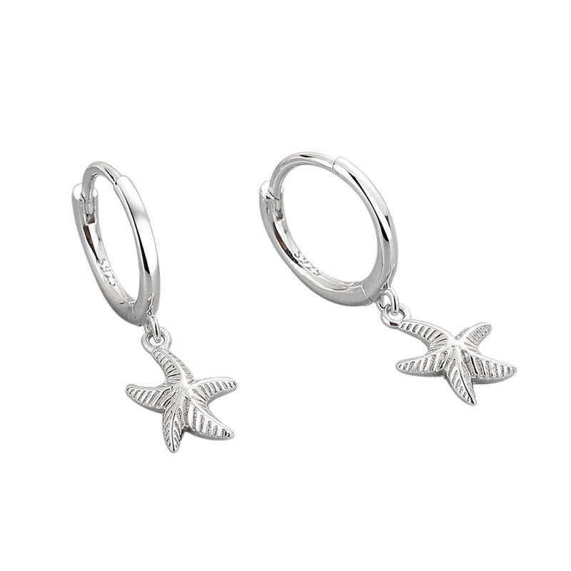 S925 sterling silver stud earrings starfish earrings