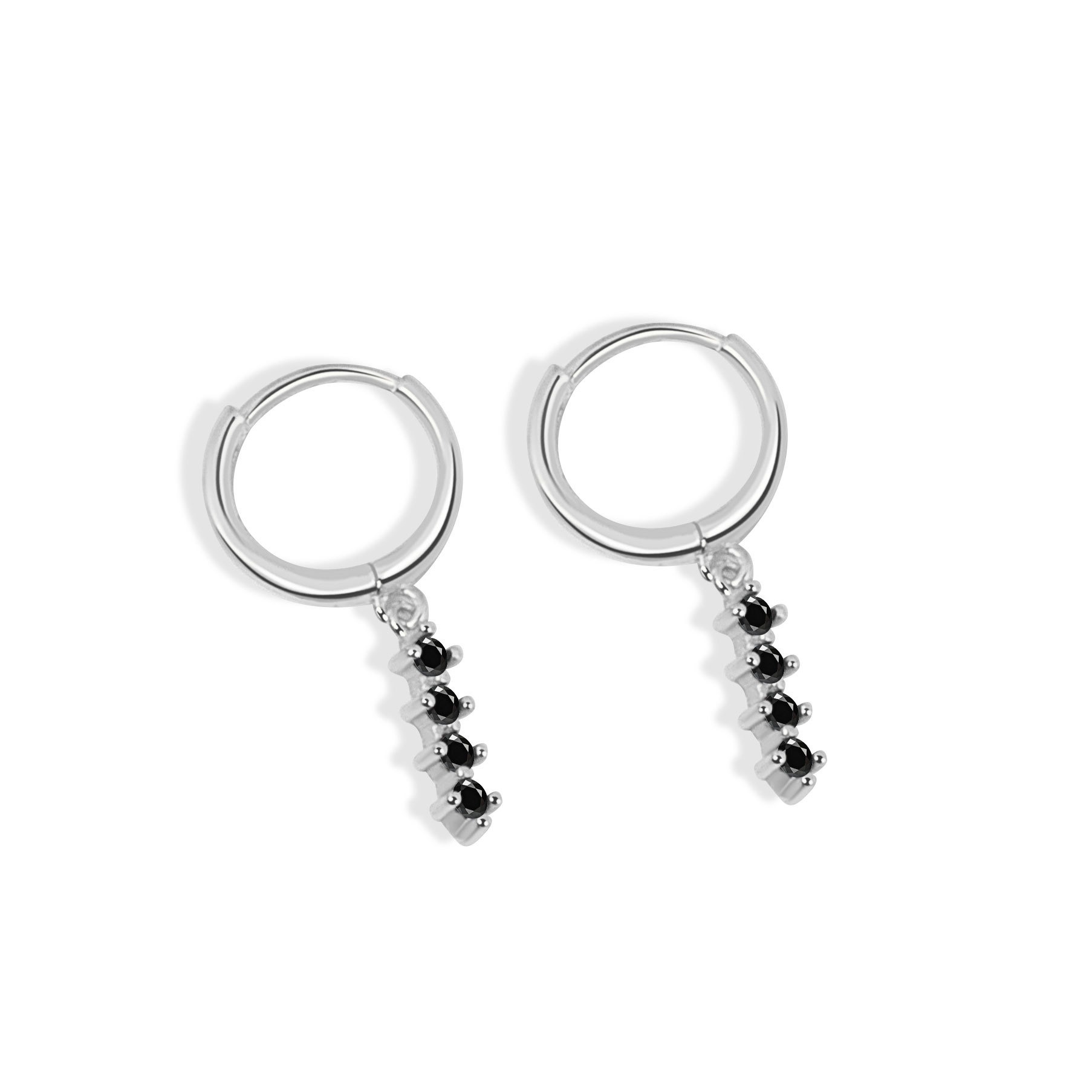S925 sterling silver stud earrings round - Image 4