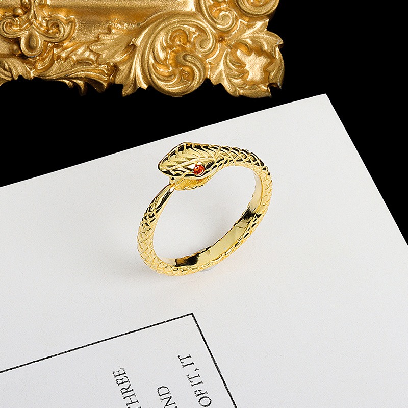 S925 Sterling Silver Ring Opening Adjustable Small Snake Ring for Women - Image 2