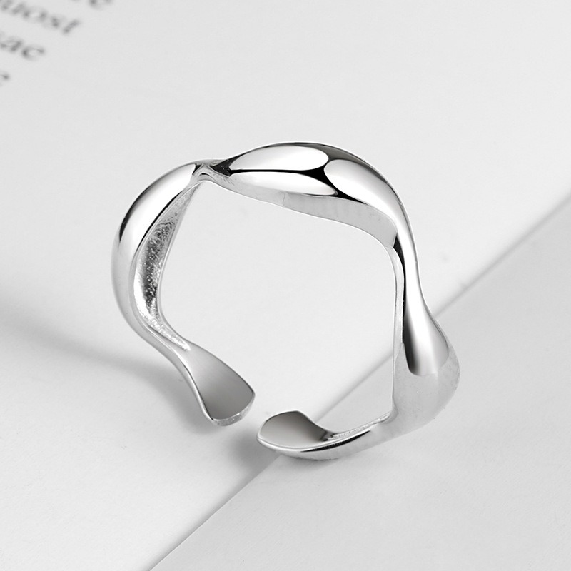 S925 sterling silver ring opening adjustable women's ring - Image 3