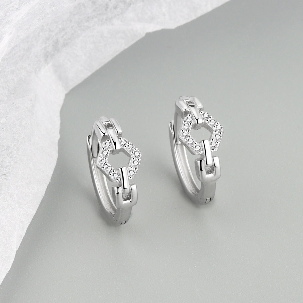 S925 sterling silver stud earrings - Image 3