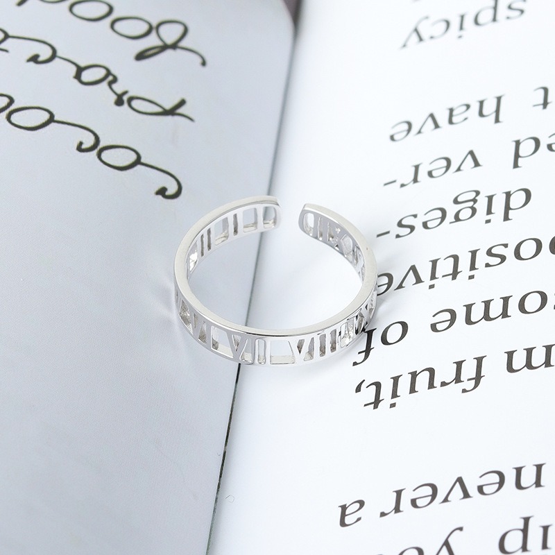 S925 sterling silver ring opening adjustable women's ring - Image 3