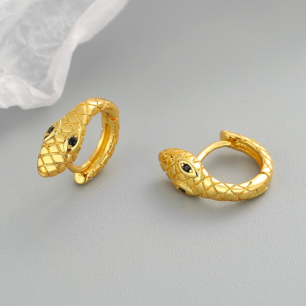 S925 sterling silver stud earrings and snake earrings - Image 2