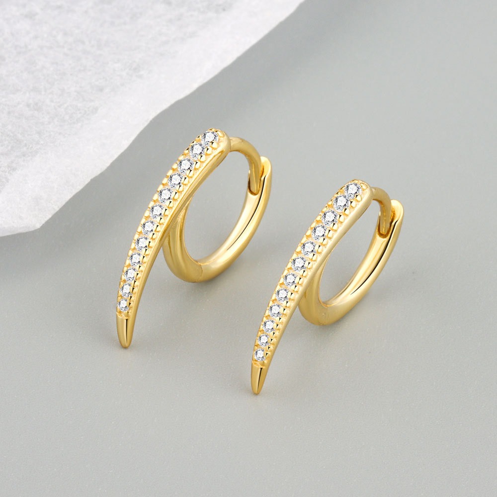 S925 sterling silver stud earrings rivet earrings - Image 2