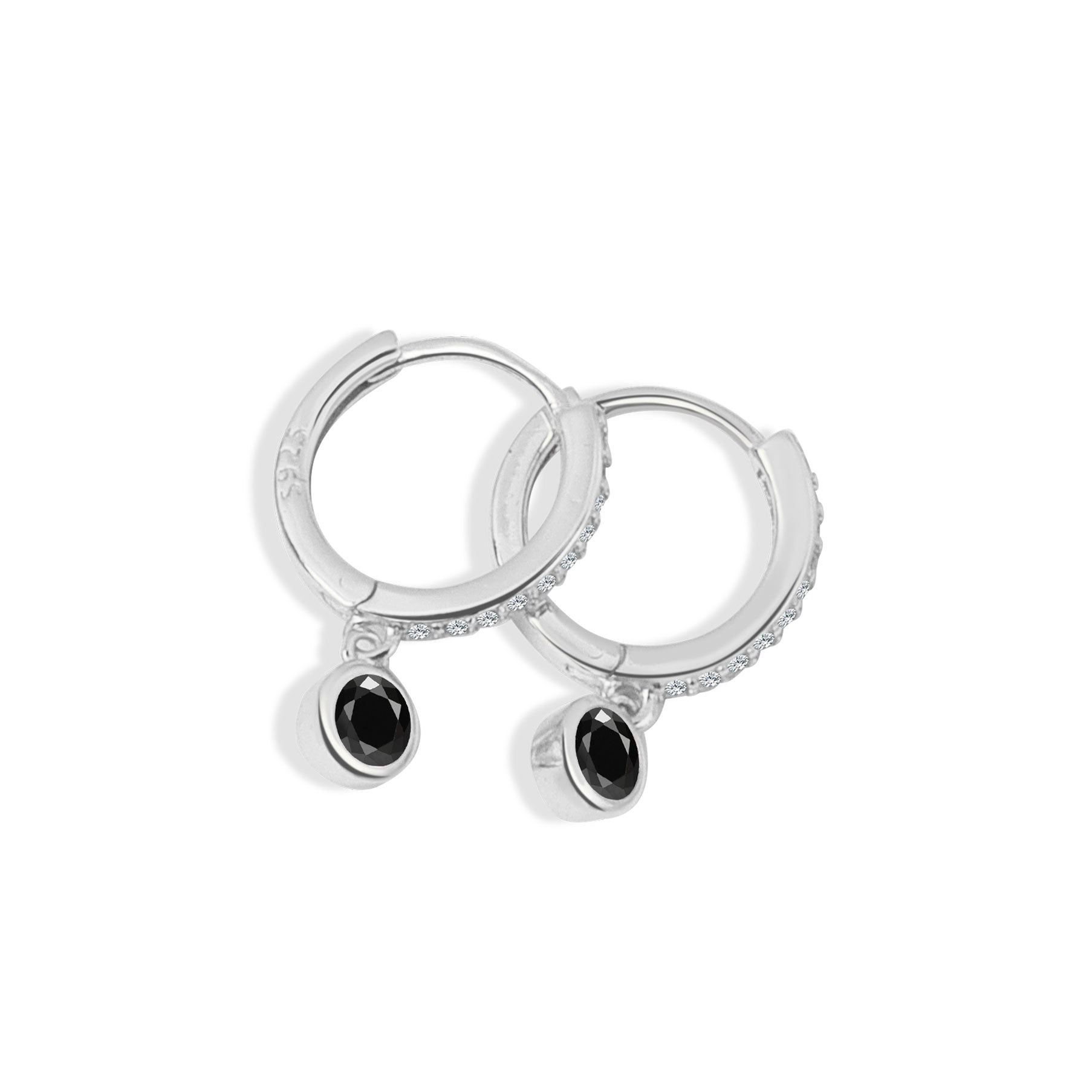 S925 sterling silver stud earrings round - Image 4
