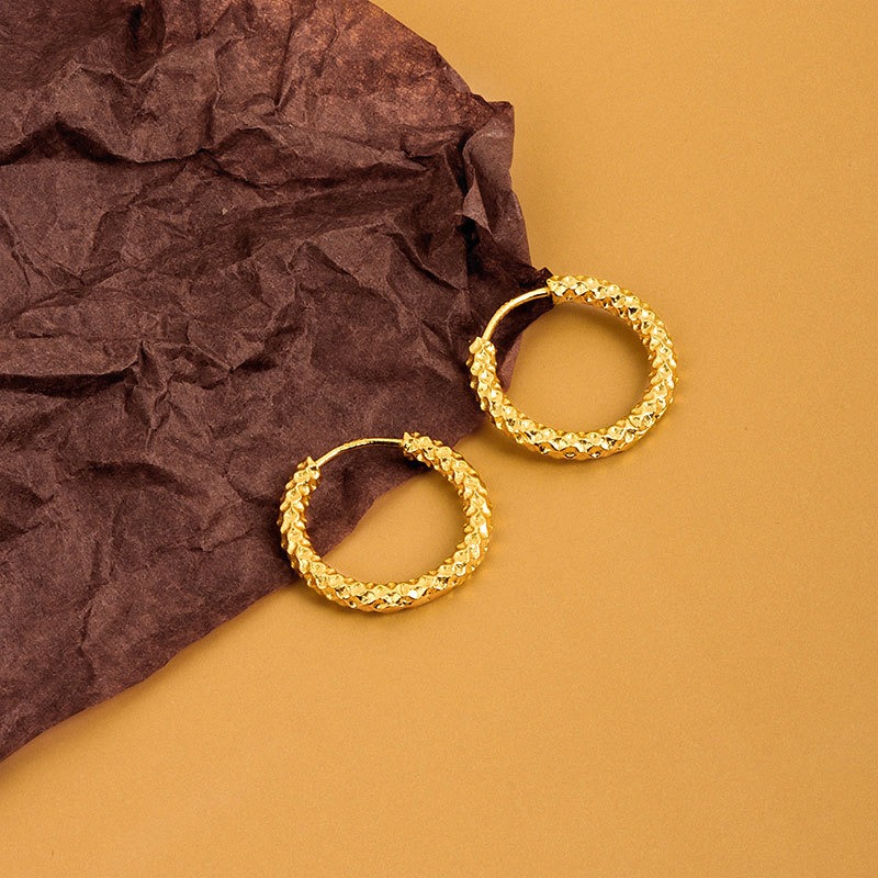 S925 sterling silver stud earrings geometric flower earrings - Image 3