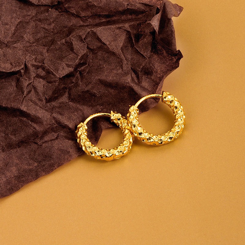 S925 sterling silver stud earrings geometric flower earrings - Image 2