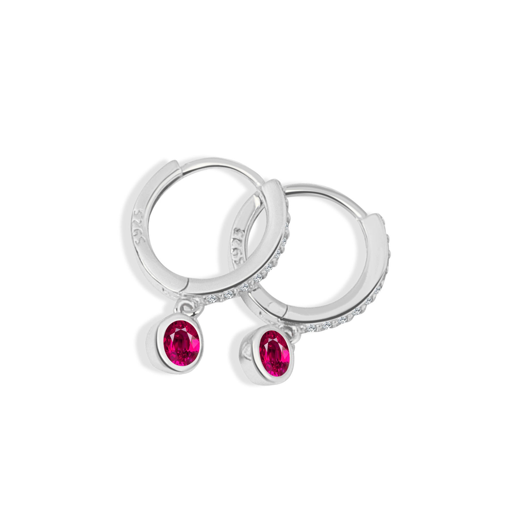 S925 sterling silver stud earrings round - Image 6
