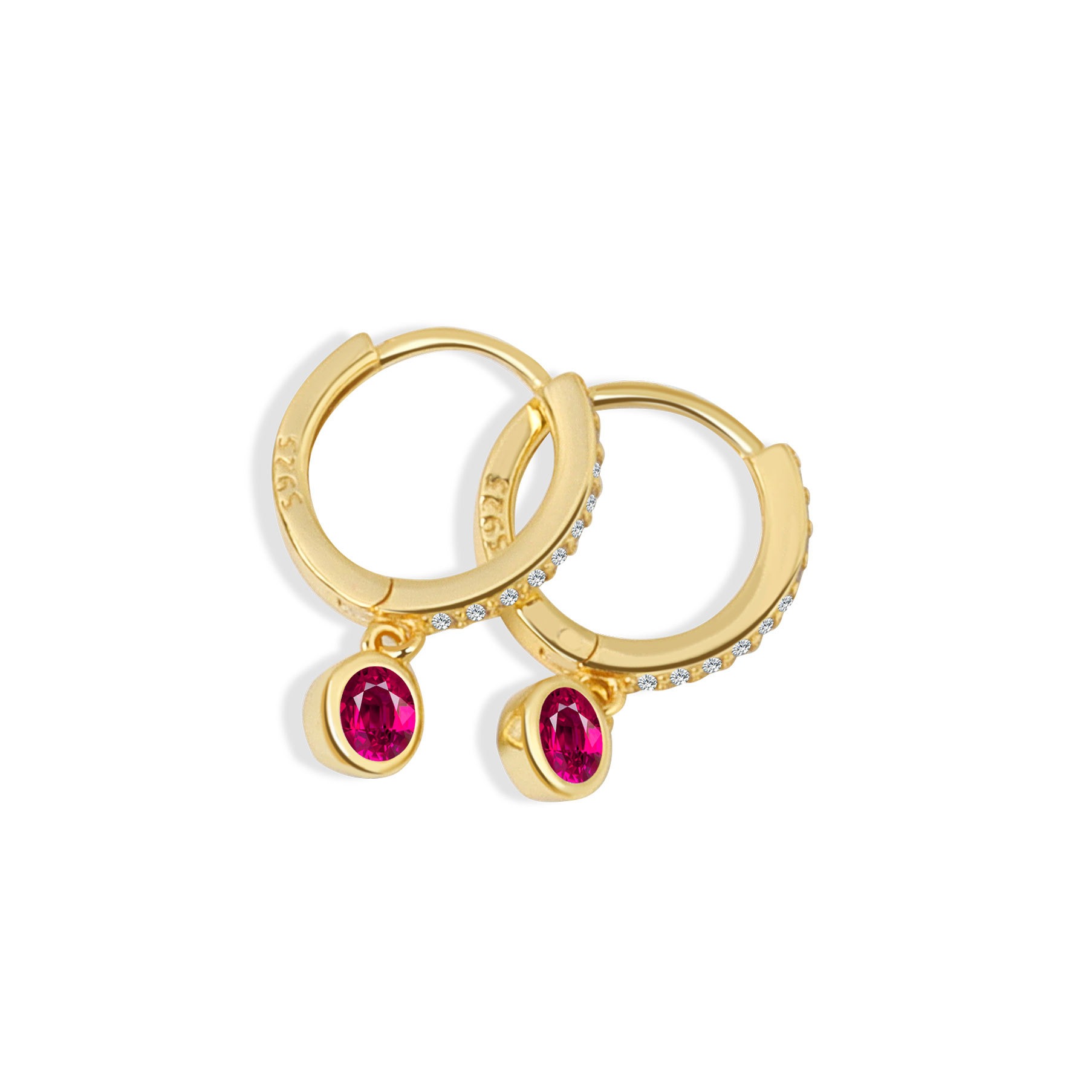 S925 sterling silver stud earrings round - Image 7