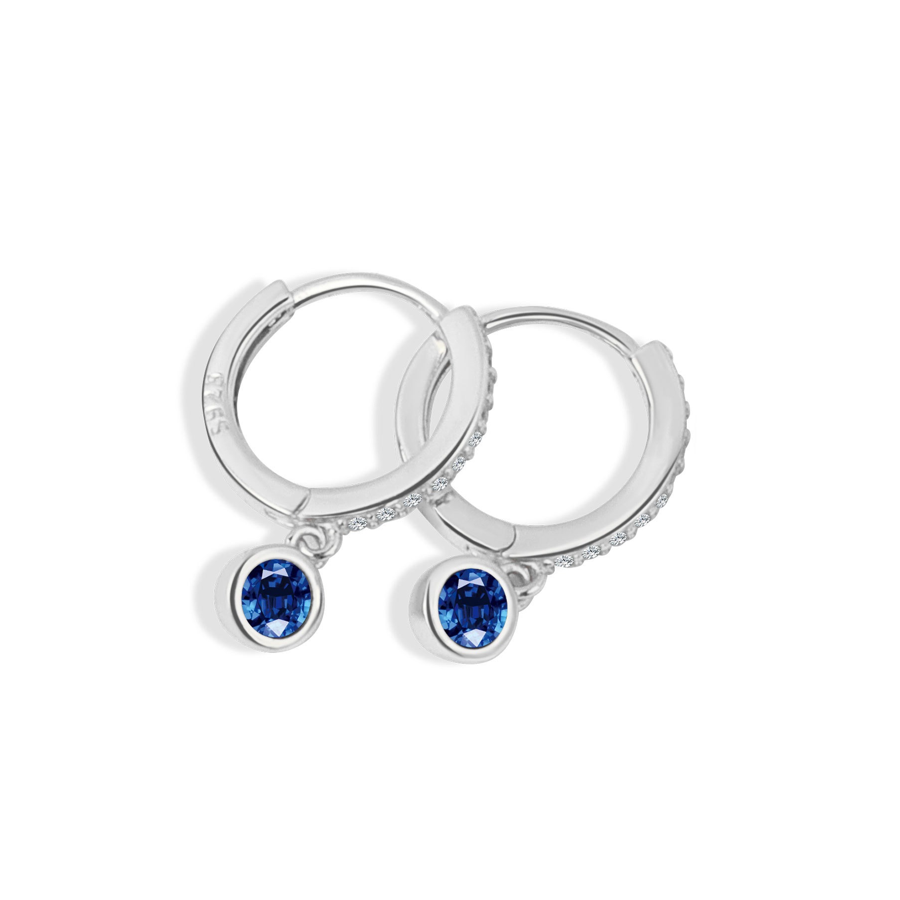 S925 sterling silver stud earrings round - Image 8
