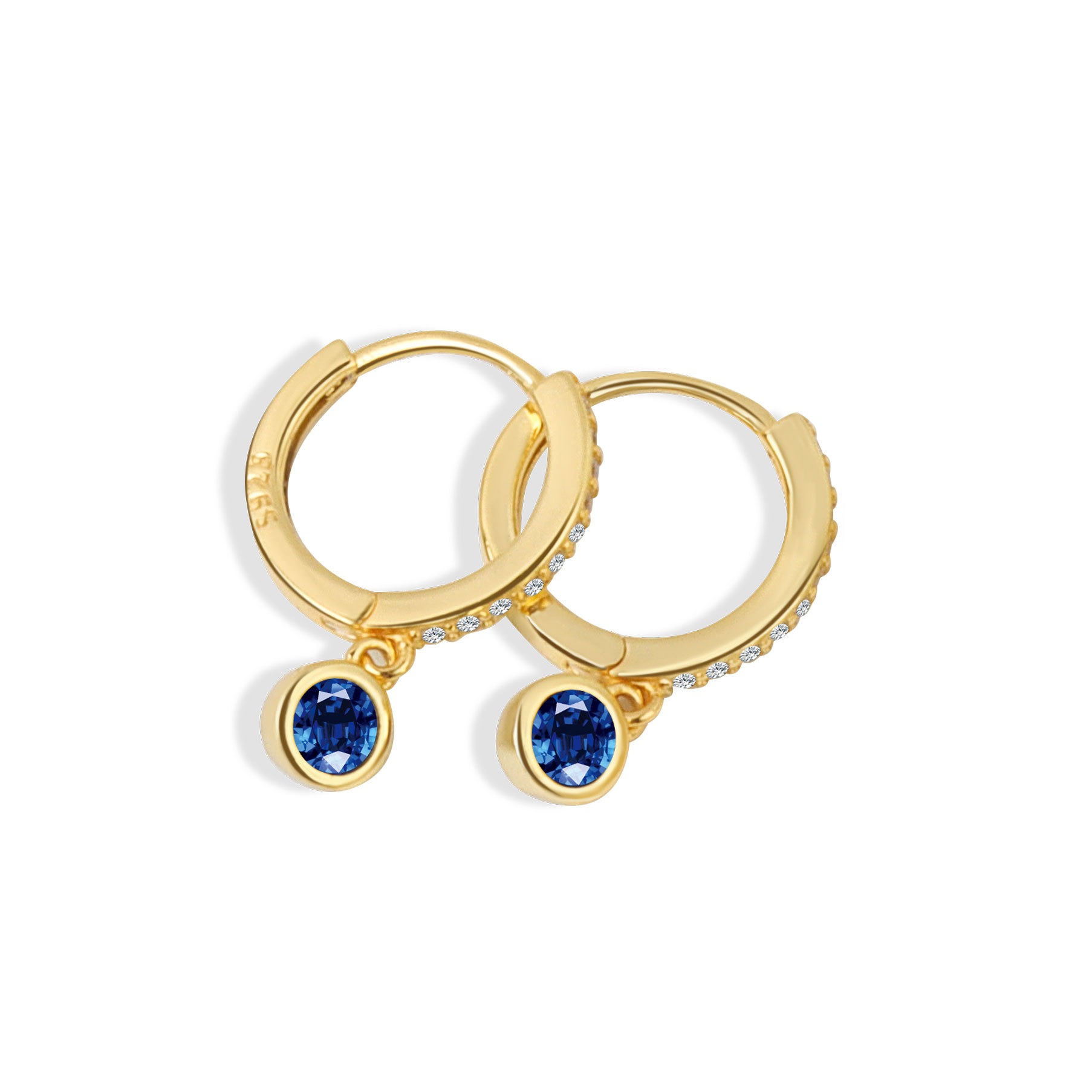 S925 sterling silver stud earrings round - Image 9