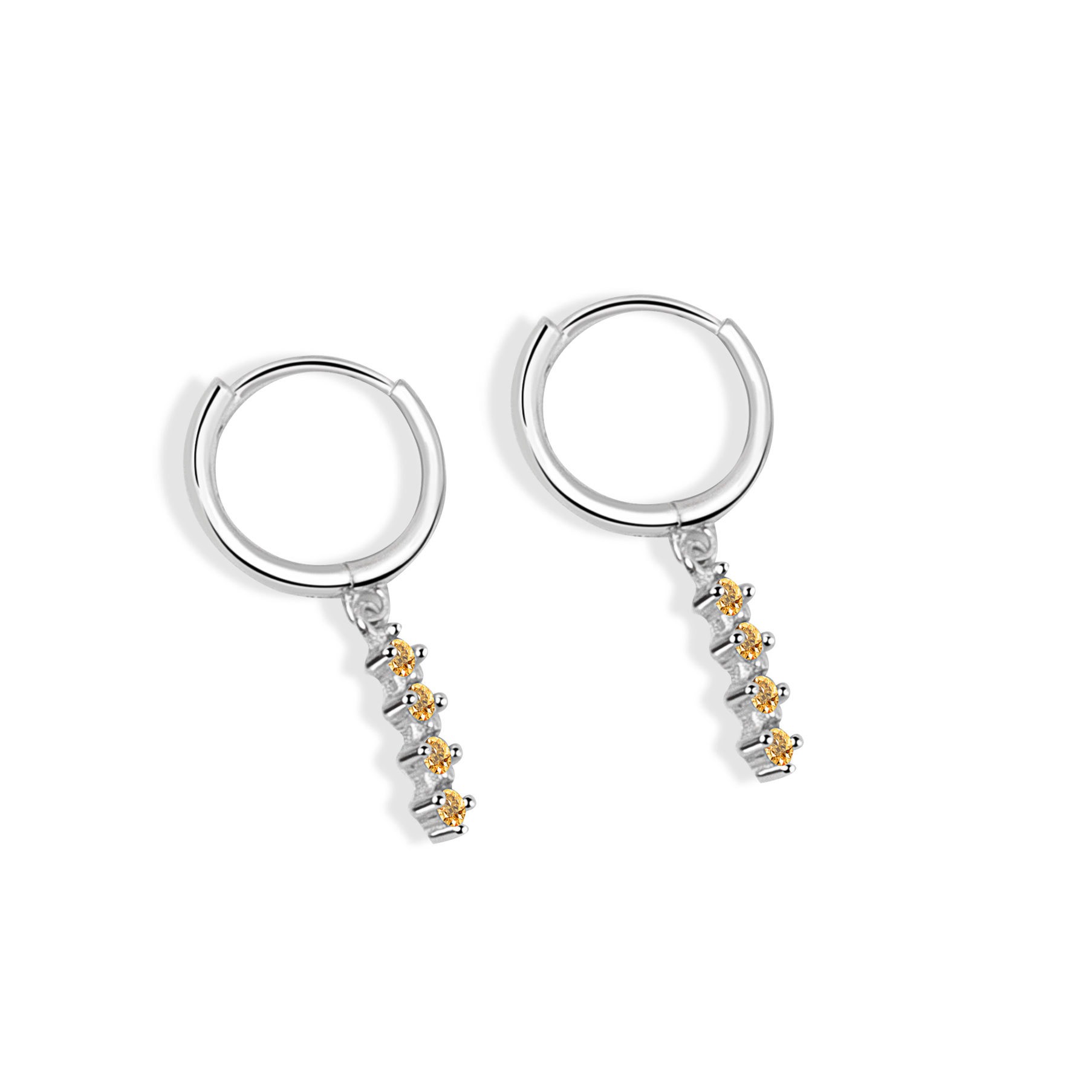 S925 sterling silver stud earrings round - Image 12