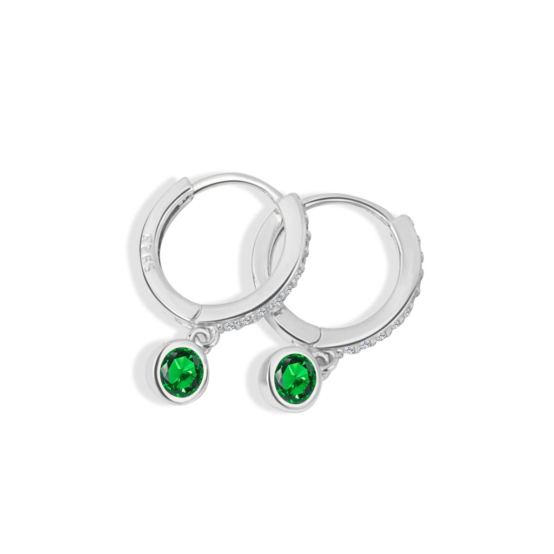 S925 sterling silver stud earrings round - Image 10