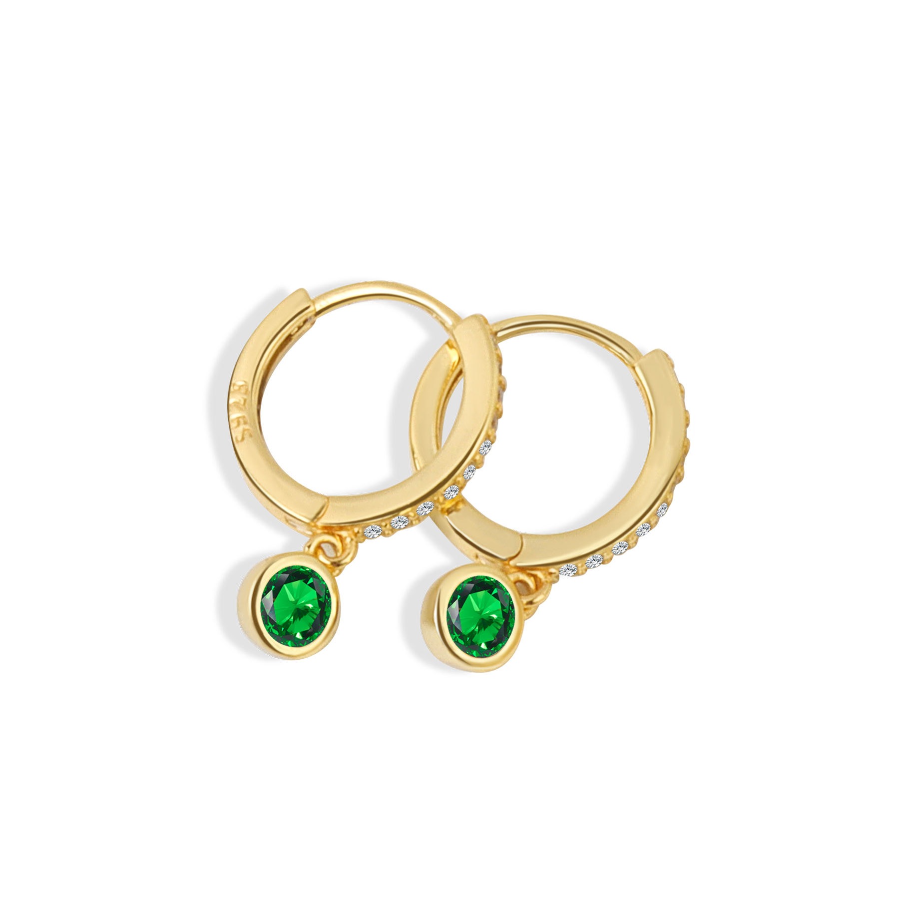 S925 sterling silver stud earrings round - Image 11