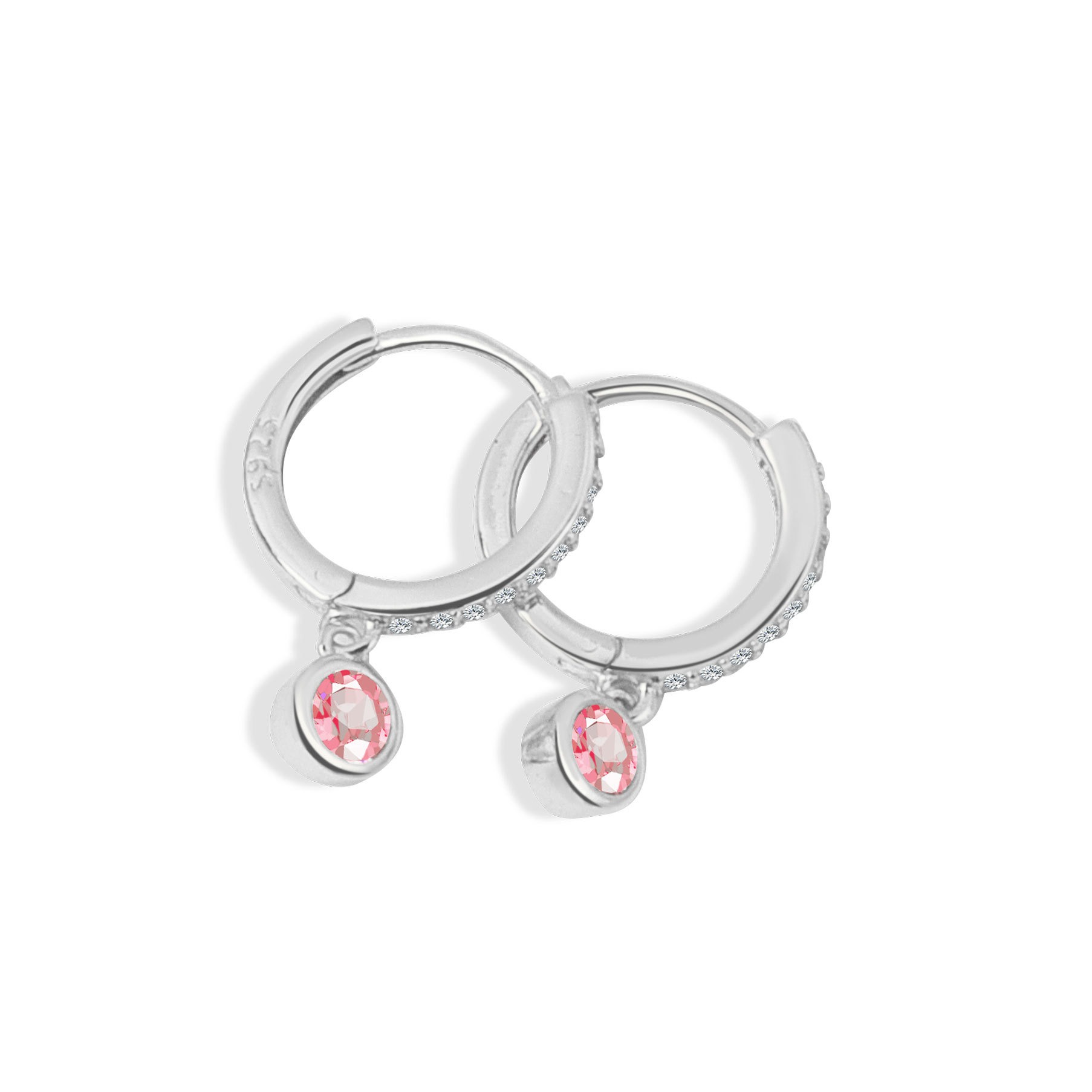 S925 sterling silver stud earrings round - Image 12