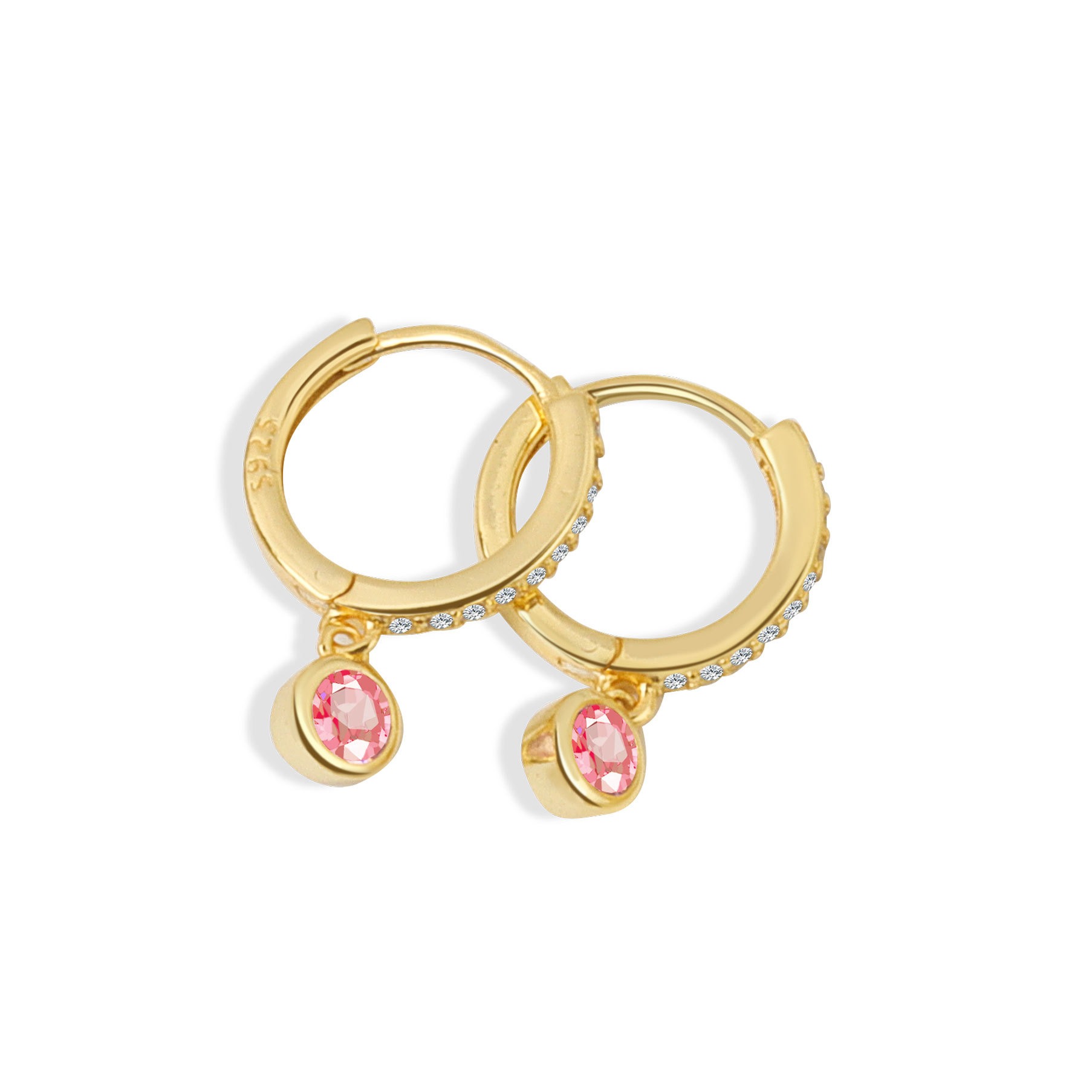 S925 sterling silver stud earrings round - Image 13