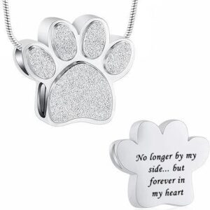 Cremation jewelry cat paw stainless steel urn necklace to commemorate pets / relatives seven styles of optional aluminum urns
