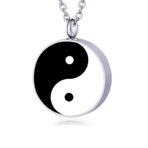 DemiJewelry YinYang Holder Urn Pendant Memorial Ashes Keepsake Necklace Cremation Jewelry