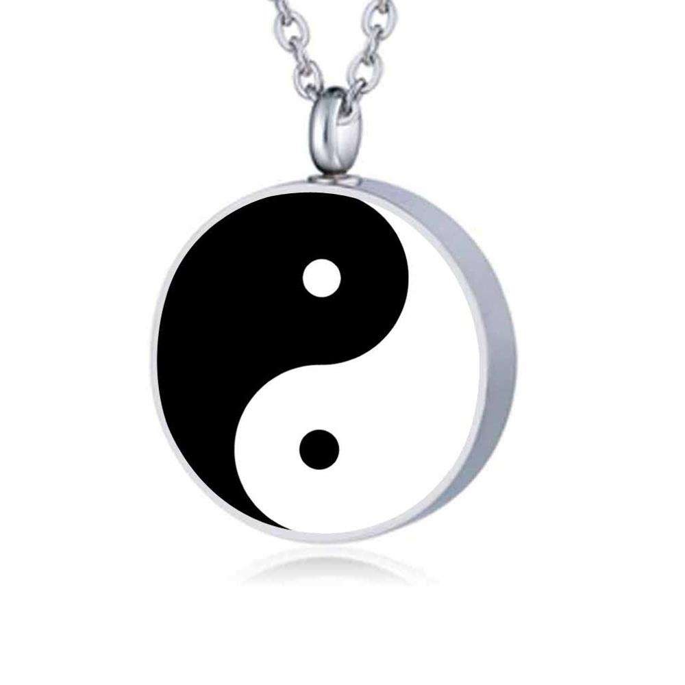 DemiJewelry YinYang Holder Urn Pendant Memorial Ashes Keepsake Necklace Cremation Jewelry