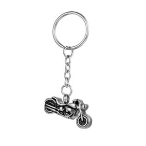 Cool Design Keepsake Urn Motorcycle Shape Pendant Keychain Memorial Pet Human Ashes Cremation Jewelry for Man Boy Women Gifts