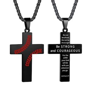 Fashion Jewelry Men's and Women's Bracelets Stainless Steel Necklace Bible Poetry Baseball Pendant Cross Commemorative Necklace