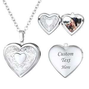 Men Women Floating Charm Locket Chain Heart Pendant Necklace not fade Silver Box Boys Photo Frame Pendants for Necklace