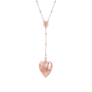 Heart shaped pendant necklace Heart shaped snake Rose gold chain Wedding accessories Women's birthday Valentine's Day favorite