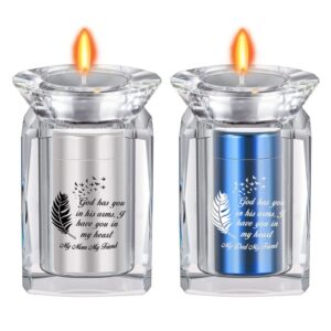 God has you in his arms My Dad Miniature Urns Crystal Ashes Cremation Keepsake Holder for Ashes Human Pet Dog Remember Your