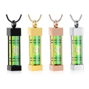 Spirit Level Metal Necklace Pendant Stainless Steel Jewelry Mark Measuring Instruments Layout Tool Easy Carry and Storage Levels