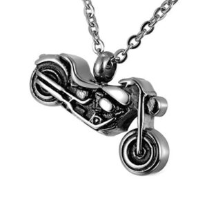 Cool Design Keepsake Urns Motorcycle Pendant Memorial Ash Urn Necklace Keepsake Necklaces Jewelry For Man Boy Women Gifts