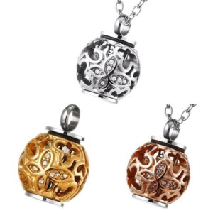 Hollow Butterfly Crystal Urn Cremation Necklace Always In My Heart Memorial Pendants For Pet Ashes Fashion Jewelry Keepsake